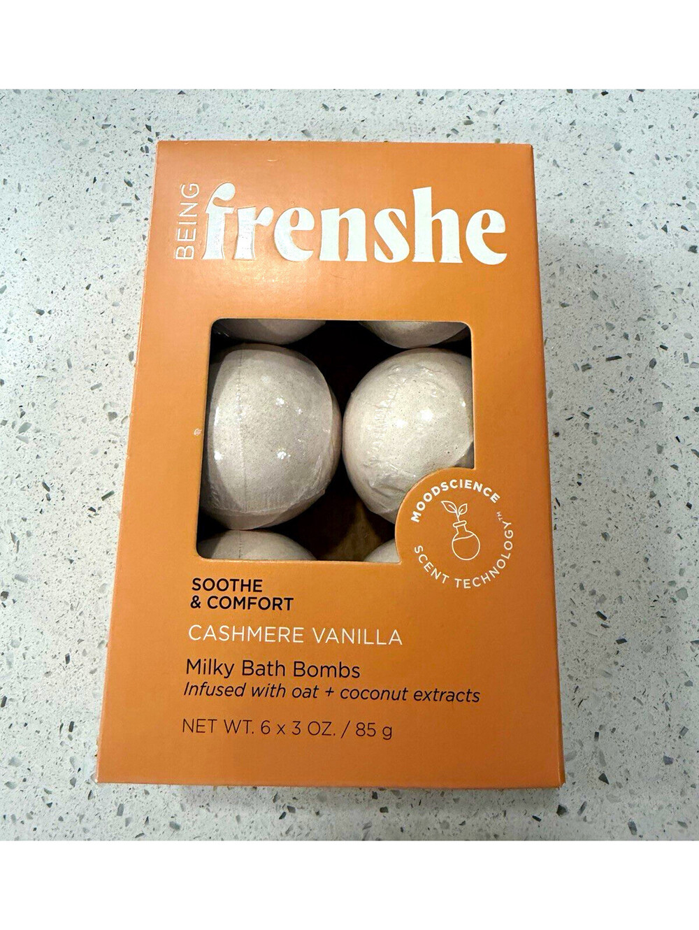 Being Frenshe Cashmere Vanilla Milky Bath Bombs Soothe & Comfort Set 6ct 18oz
